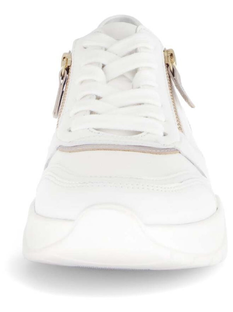 Baskets  en combinaison cuirs Blanc - Kiabi