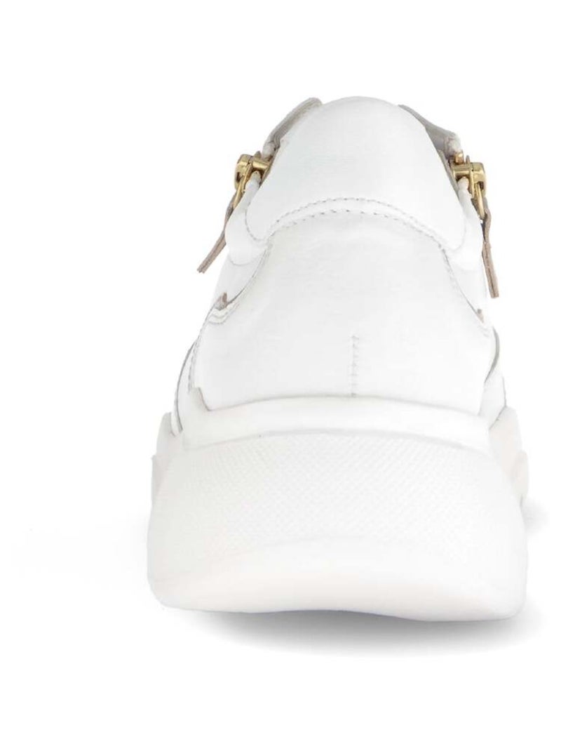 Baskets  en combinaison cuirs Blanc - Kiabi