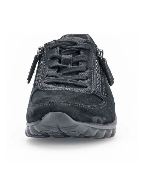 Baskets  en combinaison cuirs - Kiabi