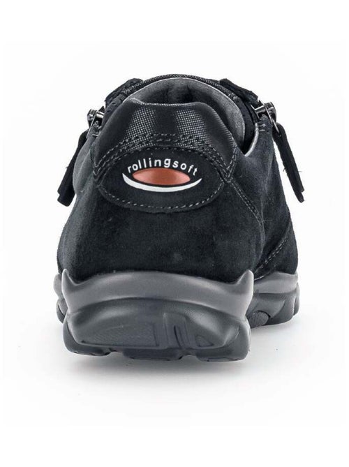 Baskets  en combinaison cuirs - Kiabi