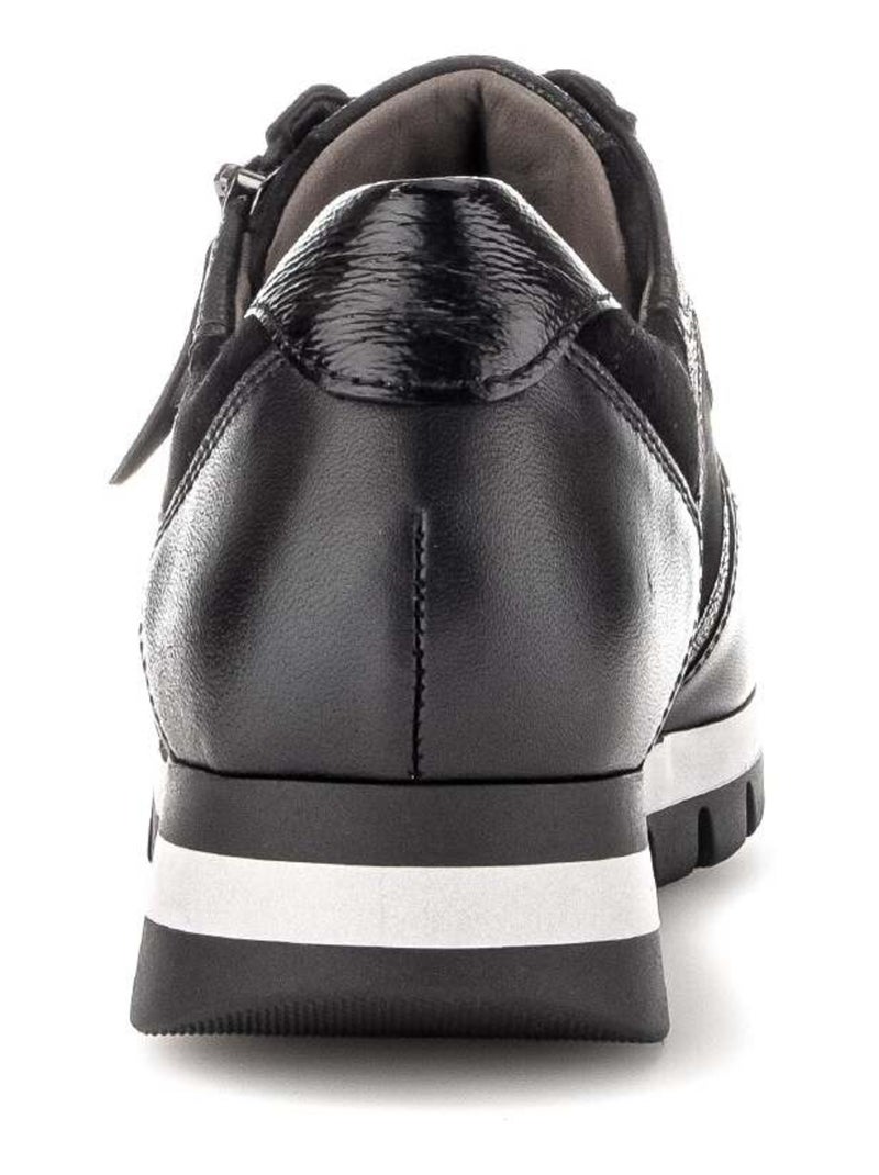 Baskets  en combinaison cuirs Gabor Noir Noir - Kiabi