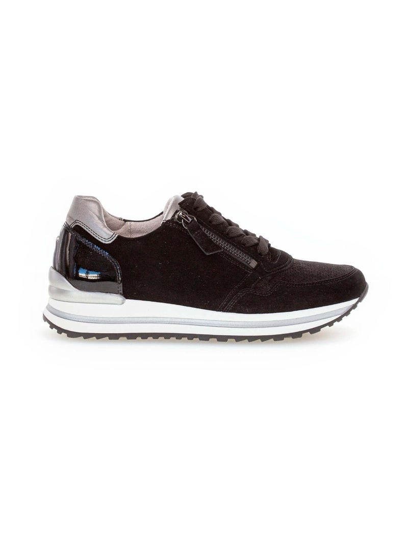 Baskets  en combinaison cuirs Gabor Noir Noir - Kiabi
