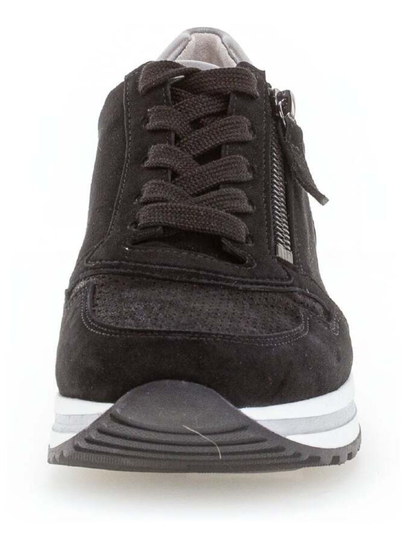 Baskets  en combinaison cuirs Gabor Noir Noir - Kiabi