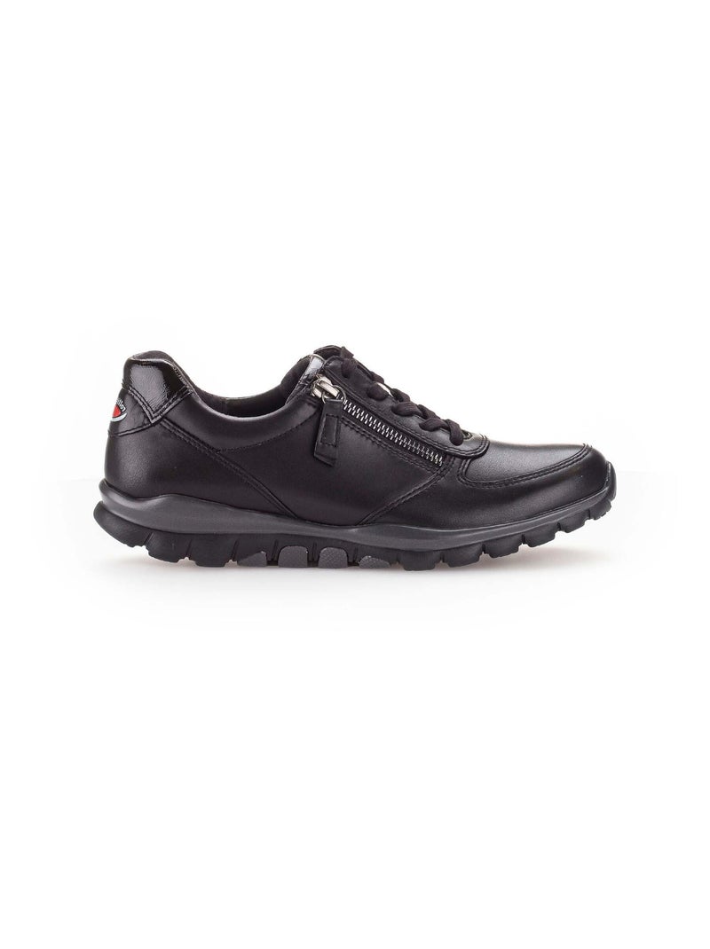 Baskets  en combinaison cuirs Gabor Noir Noir - Kiabi
