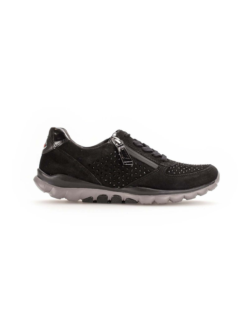Baskets  en combinaison cuirs Gabor Noir Noir - Kiabi