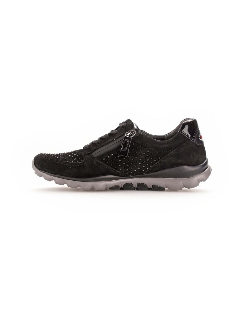 Baskets  en combinaison cuirs Gabor Noir Noir - Kiabi