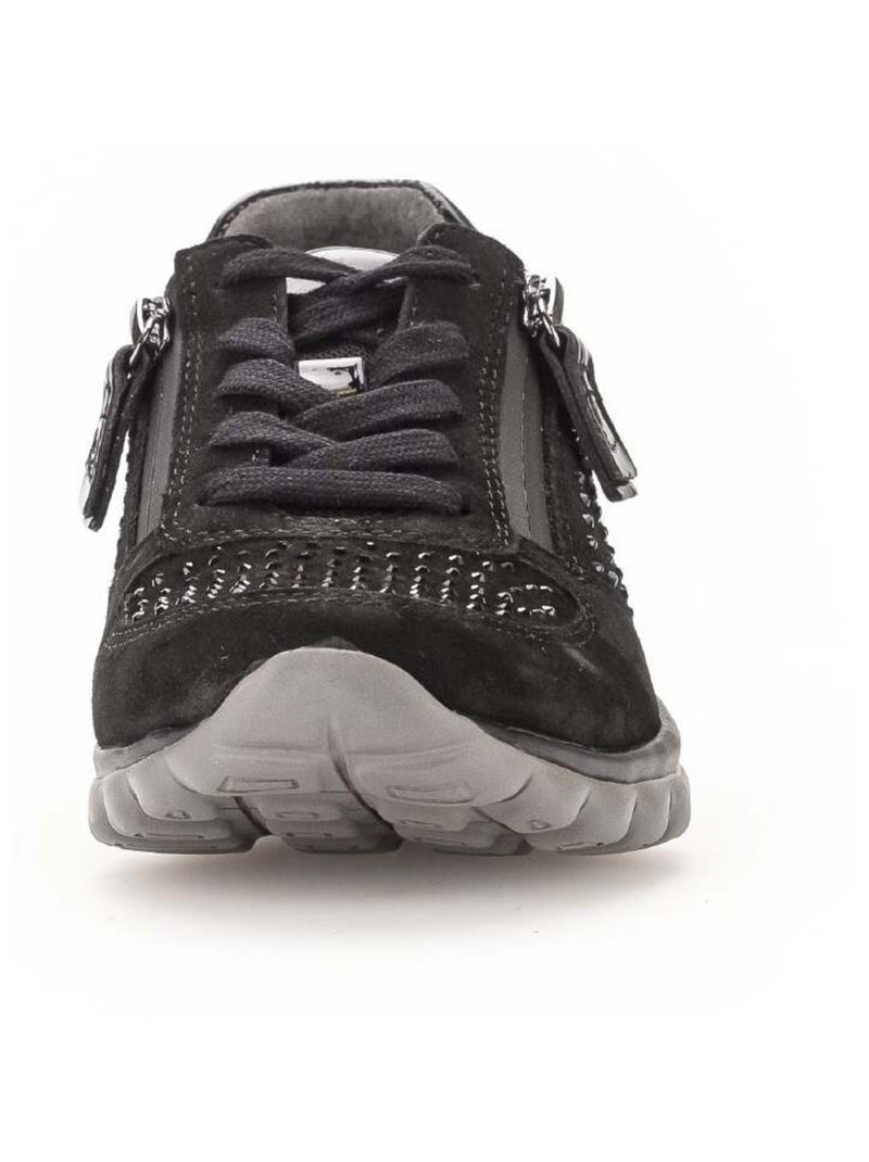 Baskets  en combinaison cuirs Gabor Noir Noir - Kiabi