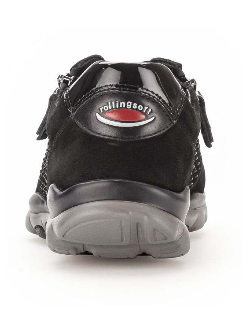 Baskets  en combinaison cuirs Gabor Noir Noir - Kiabi