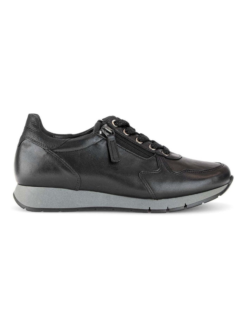 Baskets  en combinaison cuirs Gabor Noir Noir - Kiabi