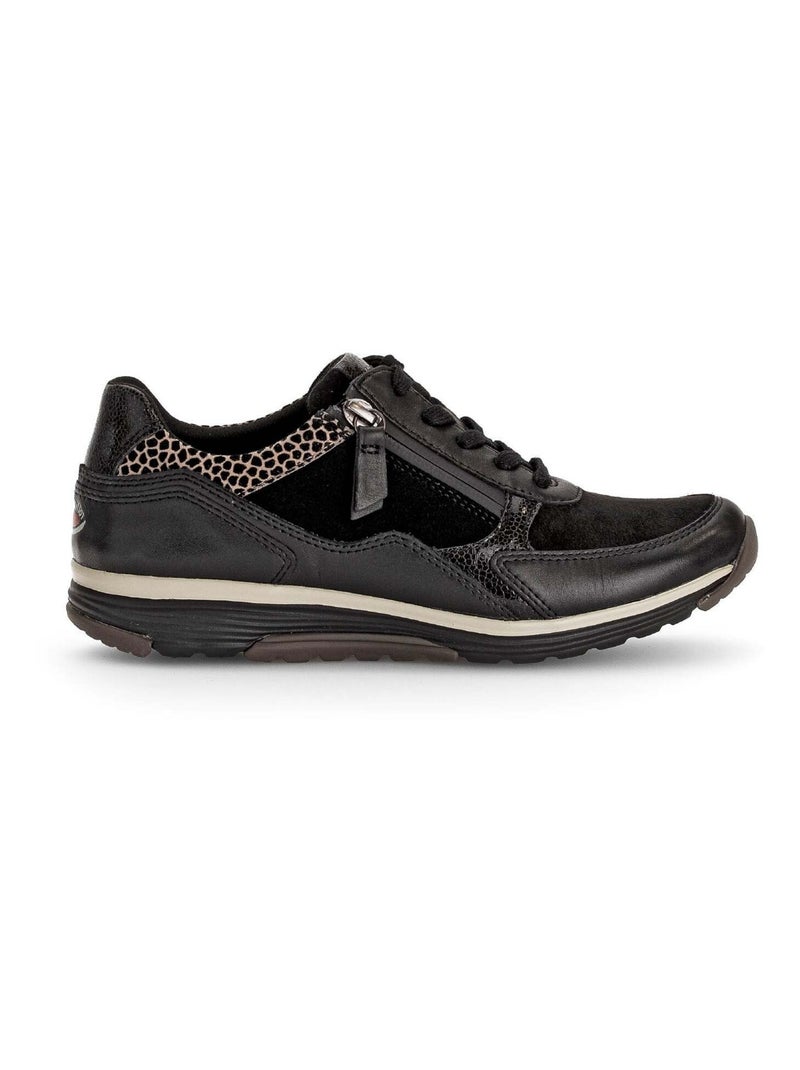 Baskets  en combinaison cuirs Gabor Noir Noir - Kiabi