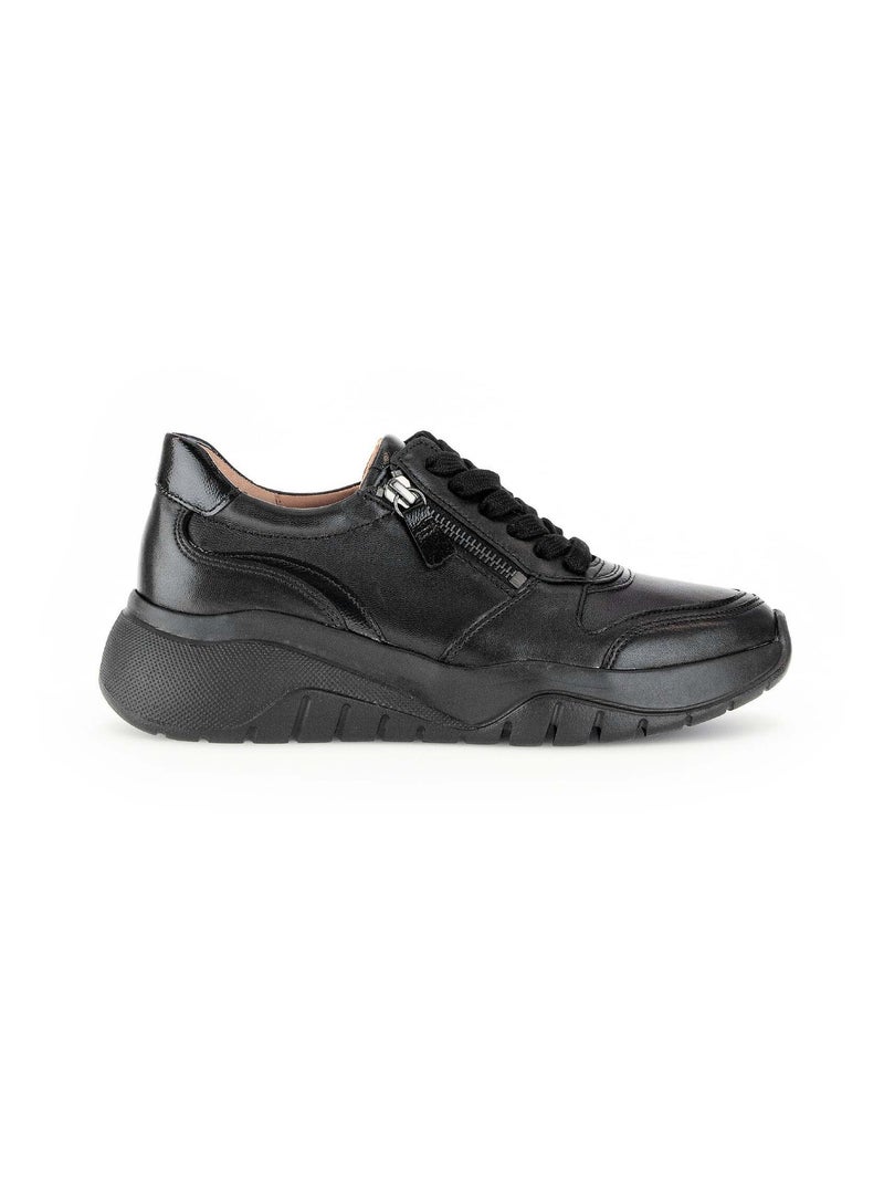 Baskets  en combinaison cuirs Gabor Noir Noir - Kiabi
