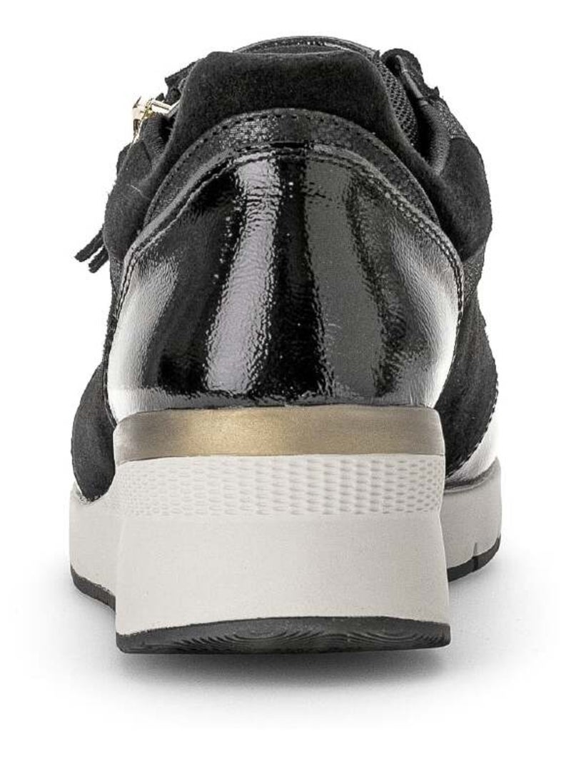 Baskets  en combinaison cuirs Gabor Noir Noir - Kiabi