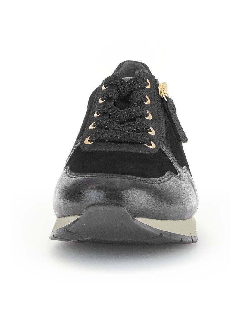 Baskets  en combinaison cuirs Gabor Noir Noir - Kiabi