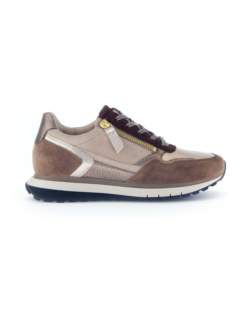 Baskets  en combinaison cuirs Gabor Rose - Kiabi