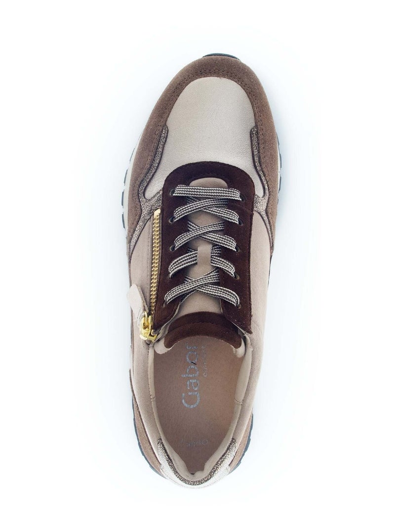 Baskets  en combinaison cuirs Gabor Rose - Kiabi