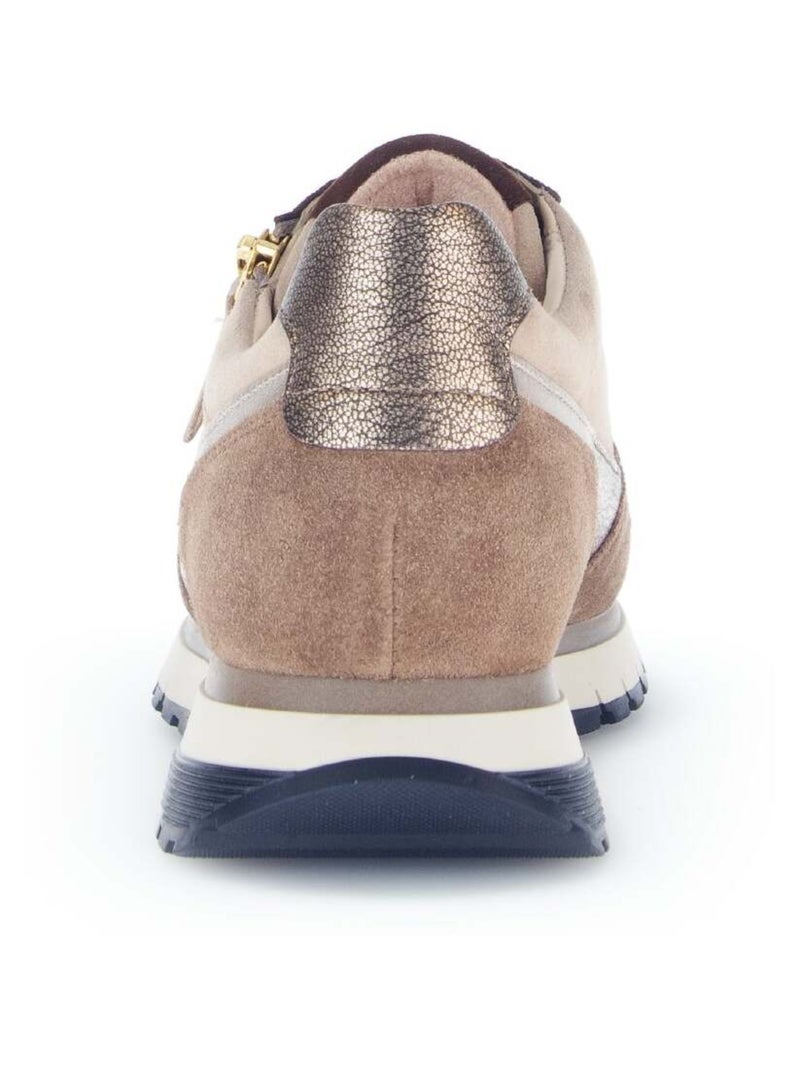 Baskets  en combinaison cuirs Gabor Rose - Kiabi