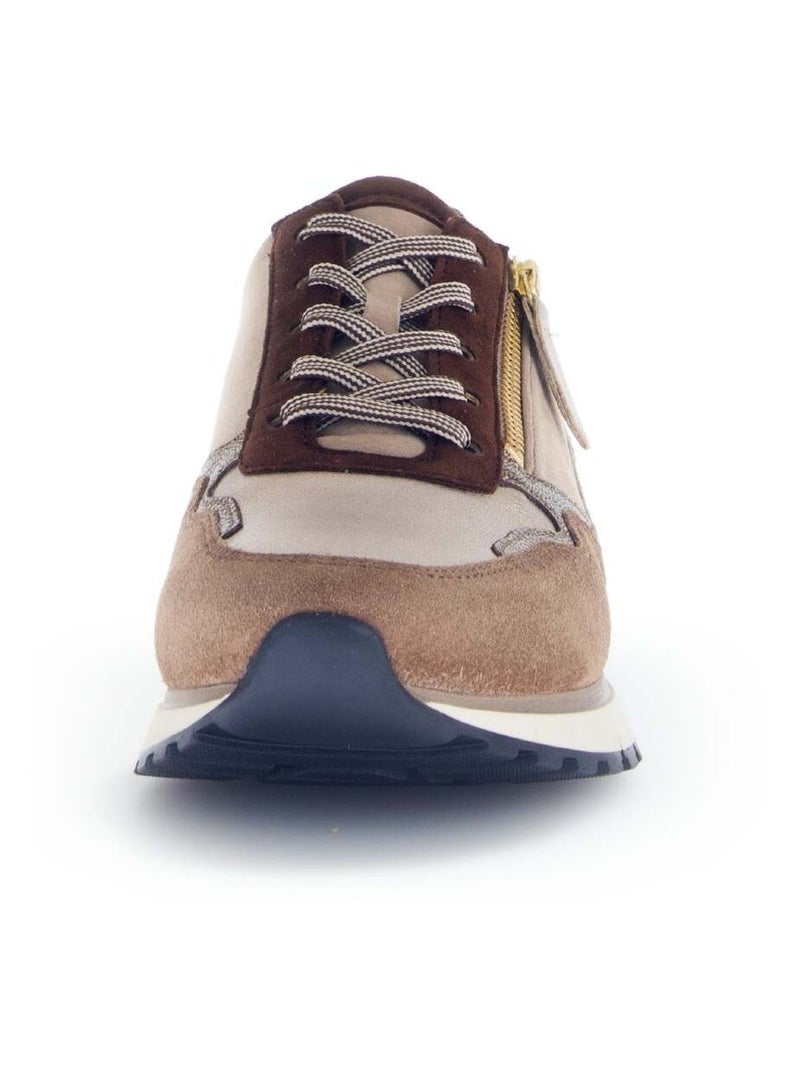 Baskets  en combinaison cuirs Gabor Rose - Kiabi