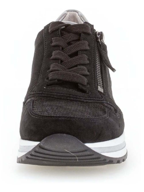 Baskets  en combinaison cuirs - Kiabi