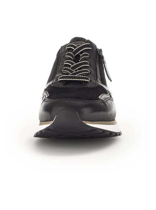 Baskets  en combinaison cuirs - Kiabi