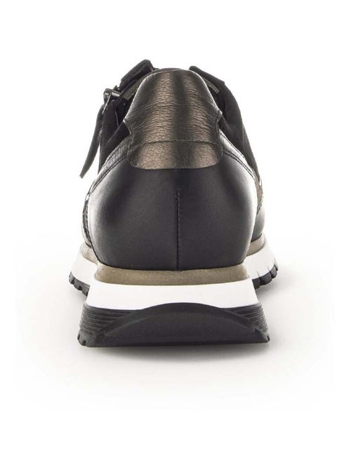 Baskets  en combinaison cuirs - Kiabi