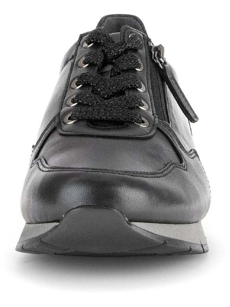 Baskets  en combinaison cuirs Noir Noir - Kiabi
