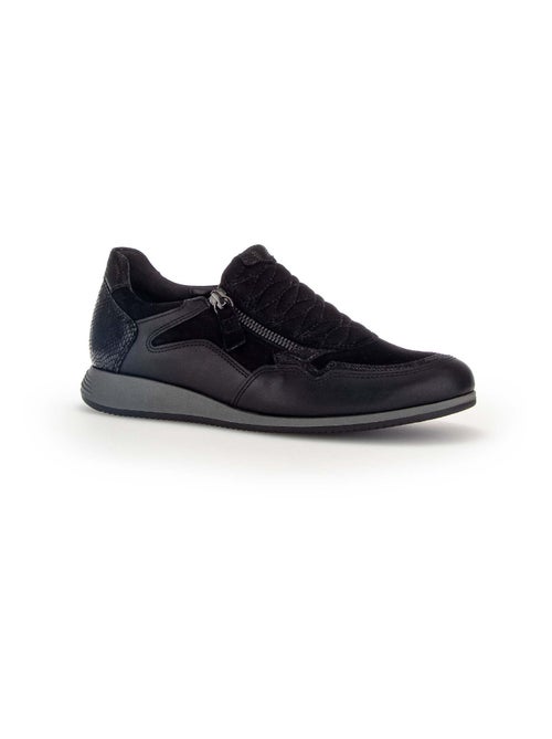 Baskets  en combinaison cuirs - Kiabi