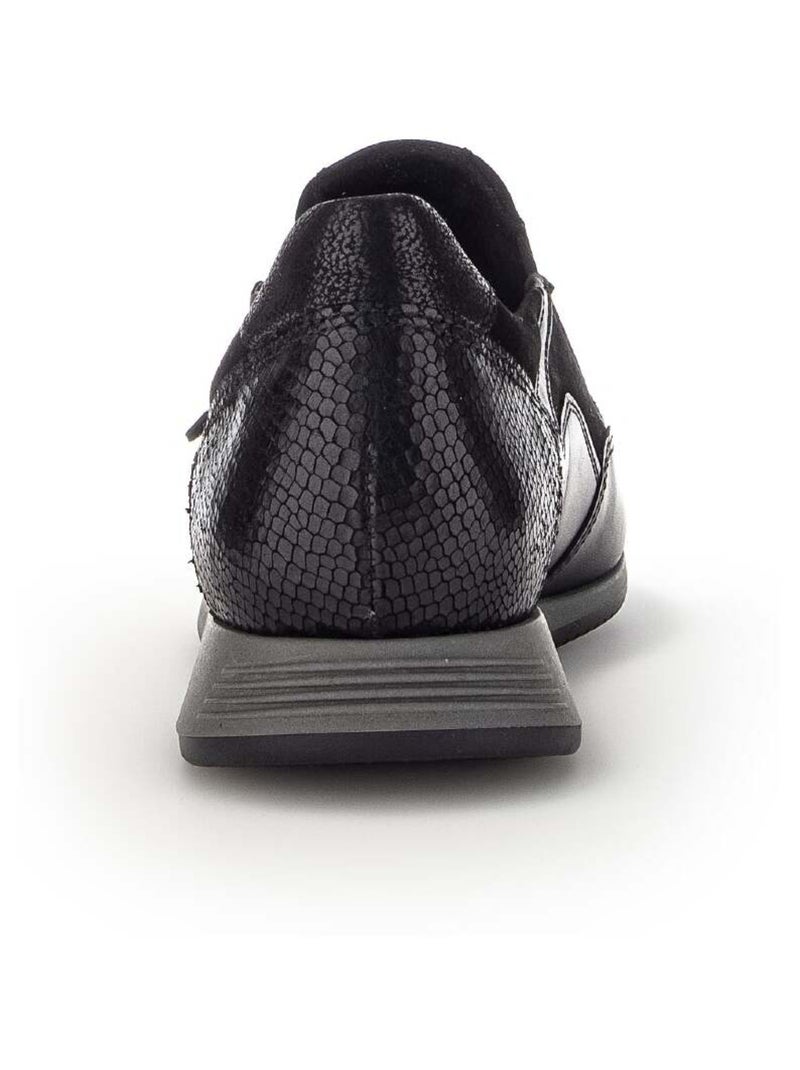 Baskets  en combinaison cuirs Noir Noir - Kiabi