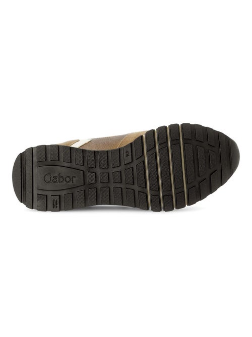 Baskets  en combinaison cuirs - Kiabi