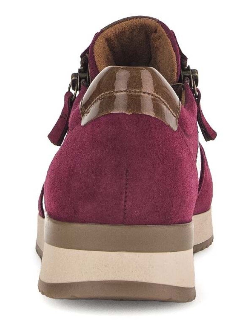 Baskets  en combinaison cuirs Rose - Kiabi
