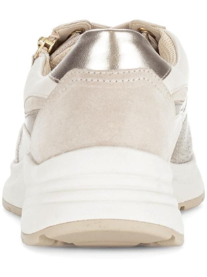 Baskets  en cuir (adaptée Hallux Valgus) Beige - Kiabi