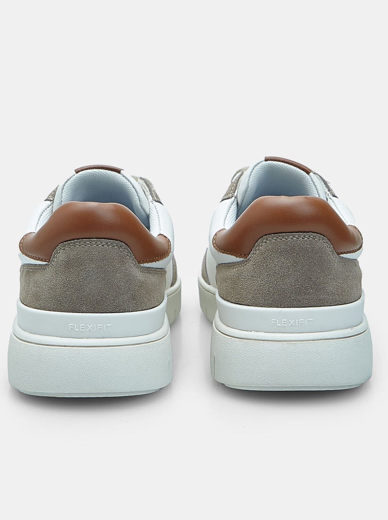 Baskets en Cuir BATA Blanc - Kiabi