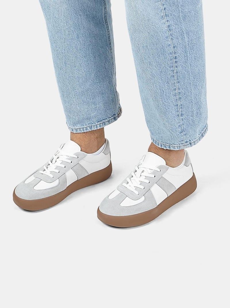 Baskets en Cuir BATA Blanc - Kiabi