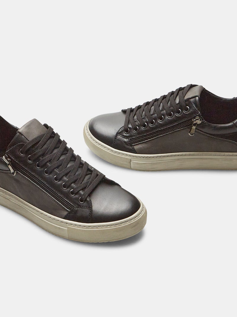 Baskets en cuir BATA Gris - Kiabi