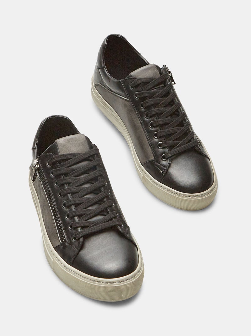 Baskets en cuir BATA Gris - Kiabi