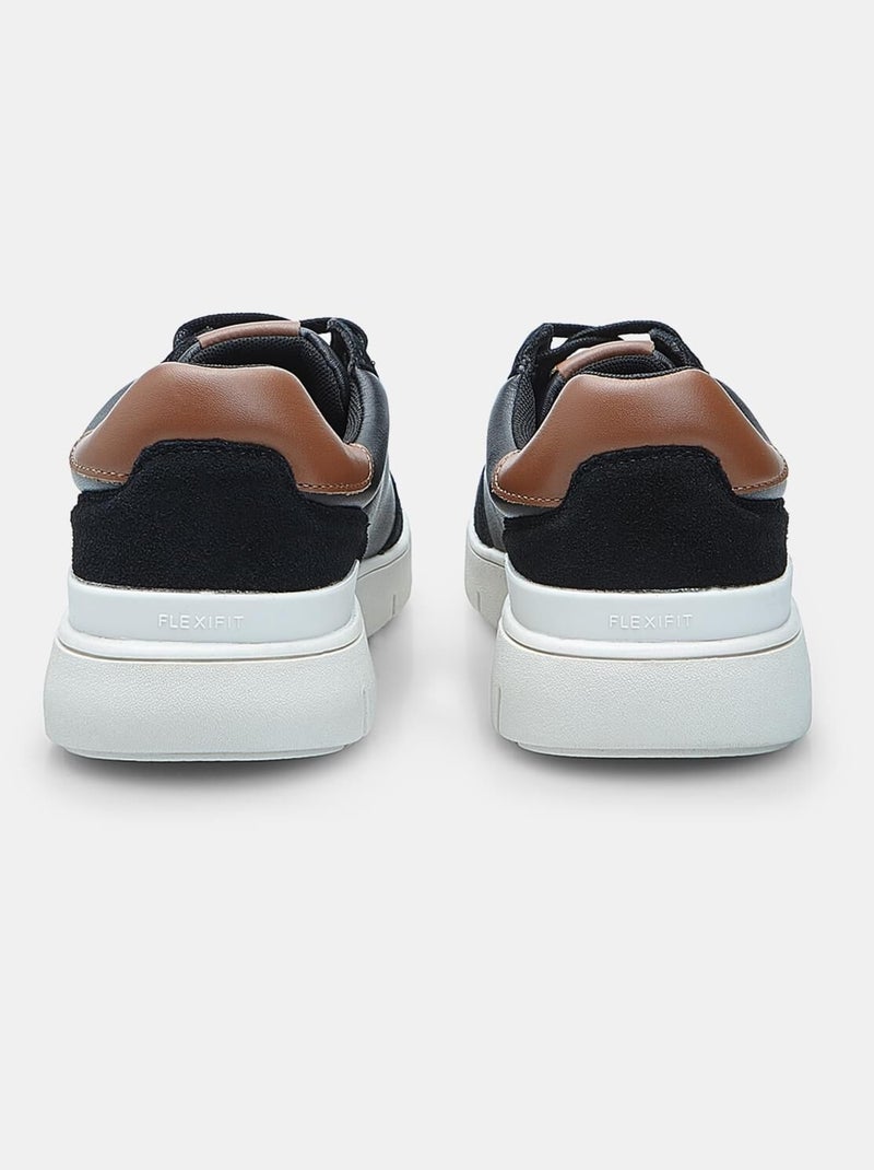 Baskets en Cuir BATA Noir - Kiabi