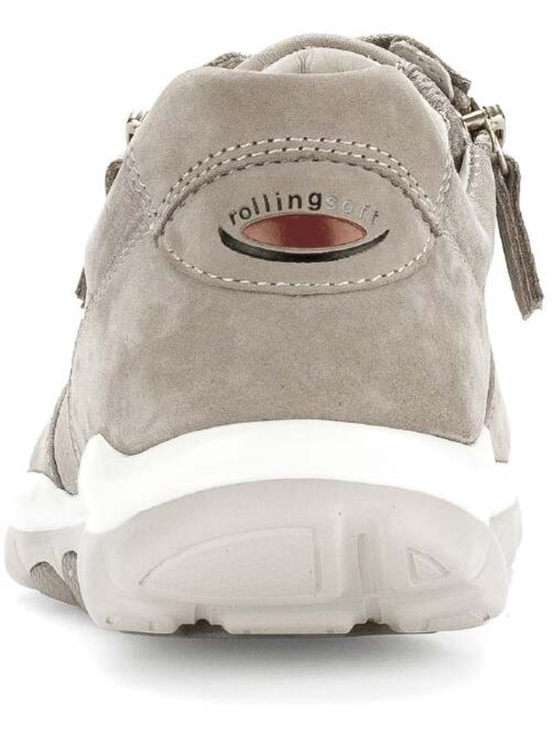 Baskets  en cuir Beige - Kiabi