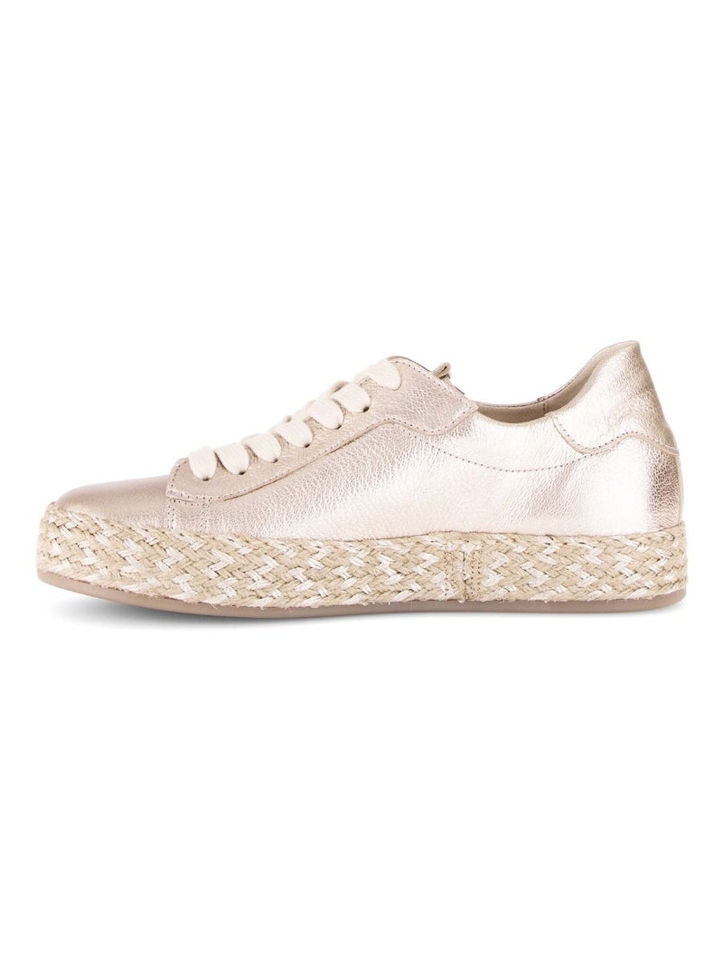 Baskets  en cuir Beige - Kiabi
