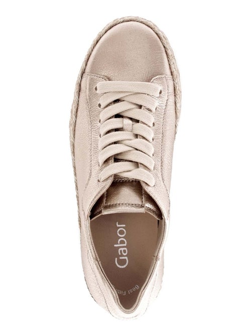 Baskets  en cuir - Kiabi