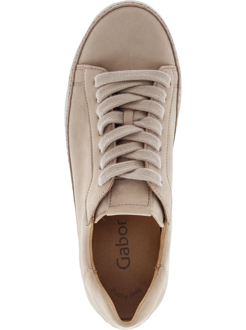 Baskets  en cuir Beige - Kiabi