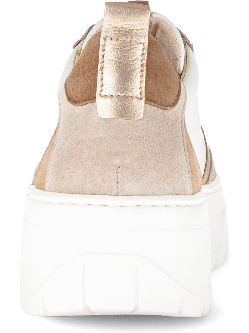 Baskets  en cuir Beige - Kiabi