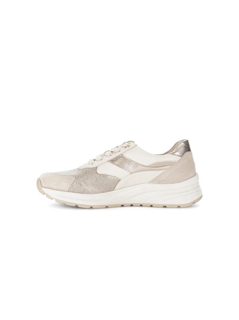 Baskets  en cuir Beige - Kiabi