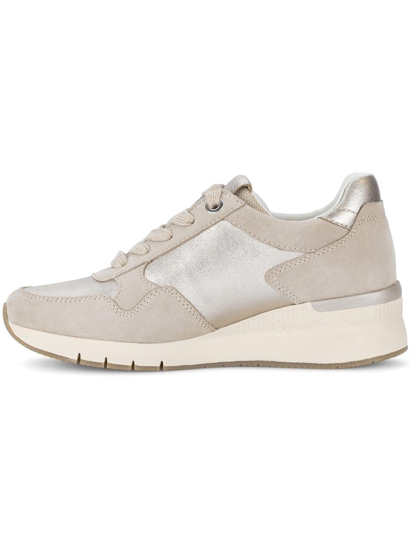 Baskets  en cuir Beige - Kiabi