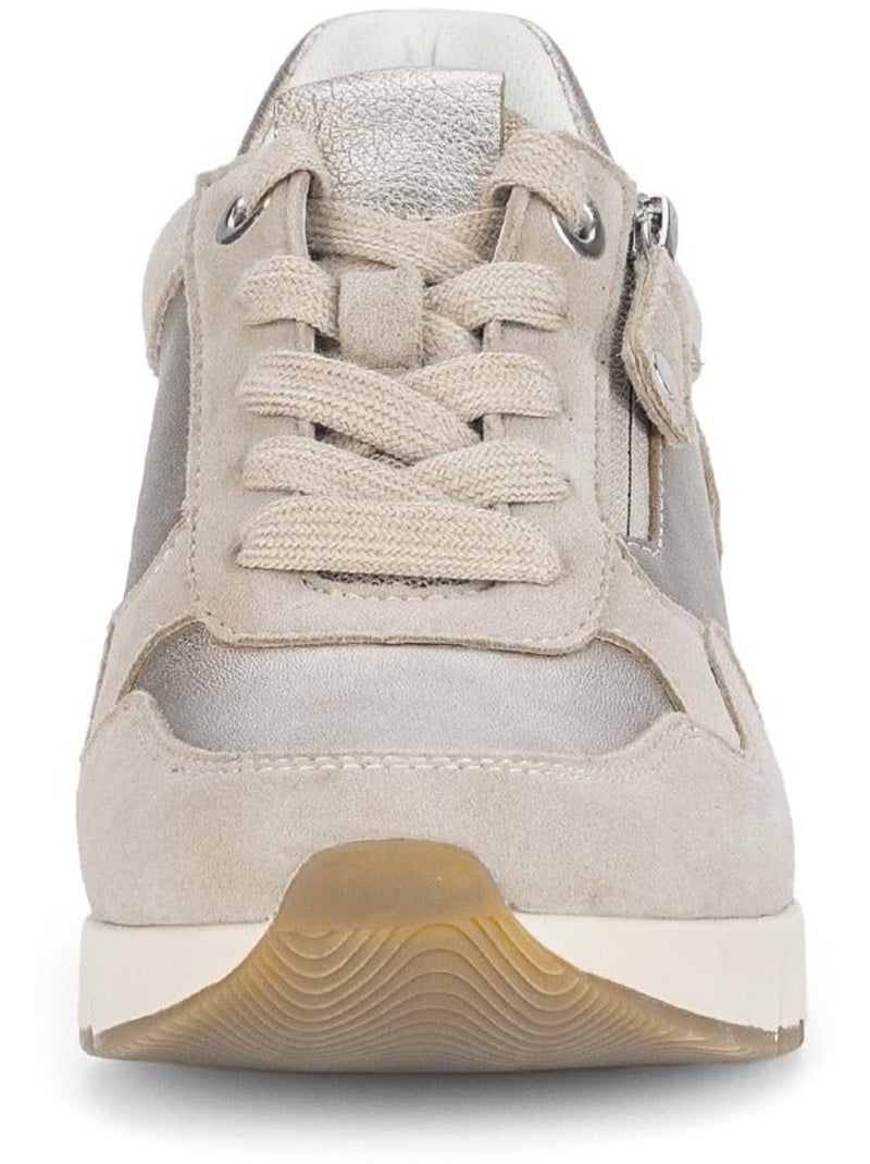 Baskets  en cuir Beige - Kiabi