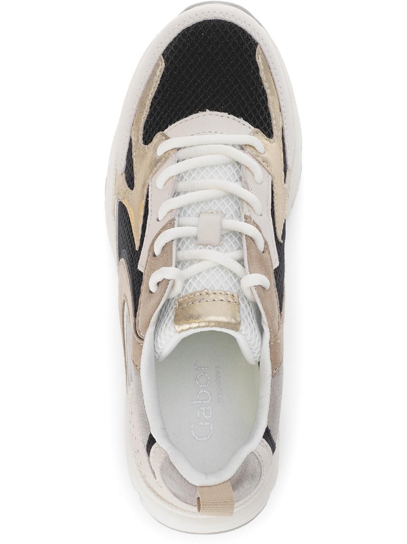 Baskets  en cuir Beige - Kiabi