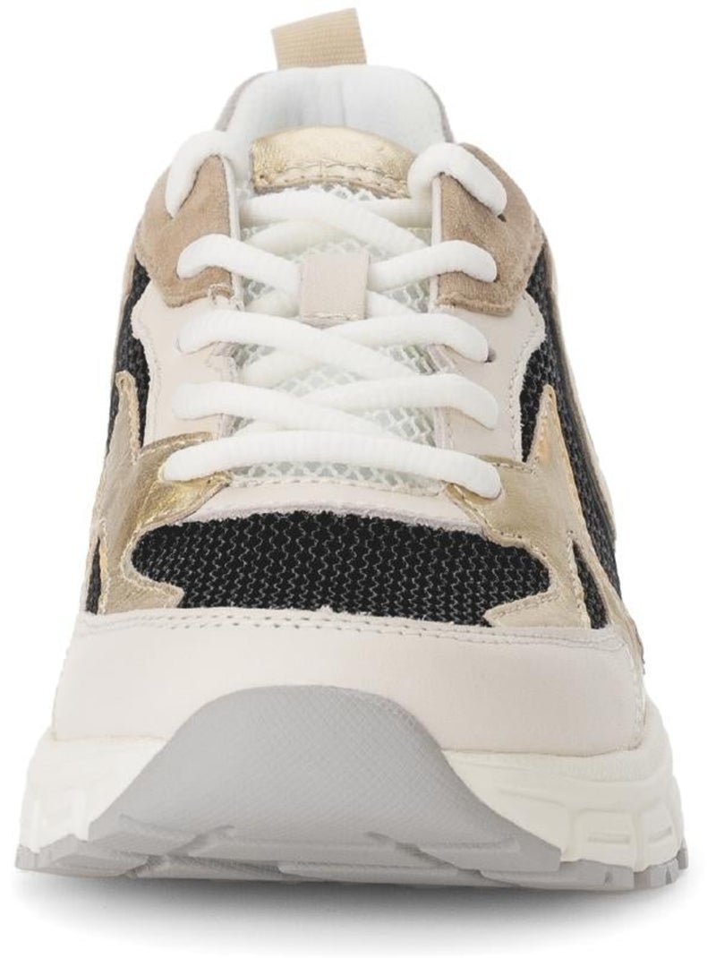 Baskets  en cuir Beige - Kiabi