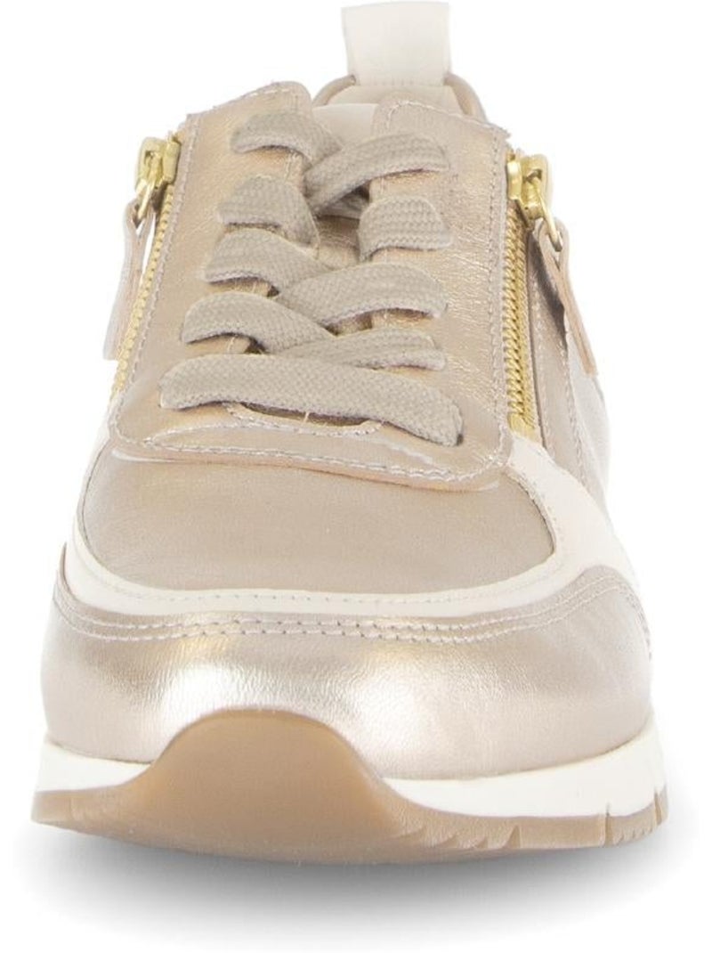 Baskets  en cuir Beige - Kiabi