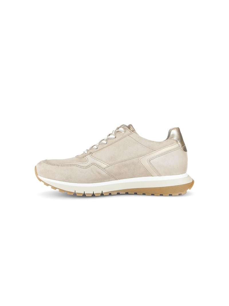 Baskets  en cuir Beige - Kiabi