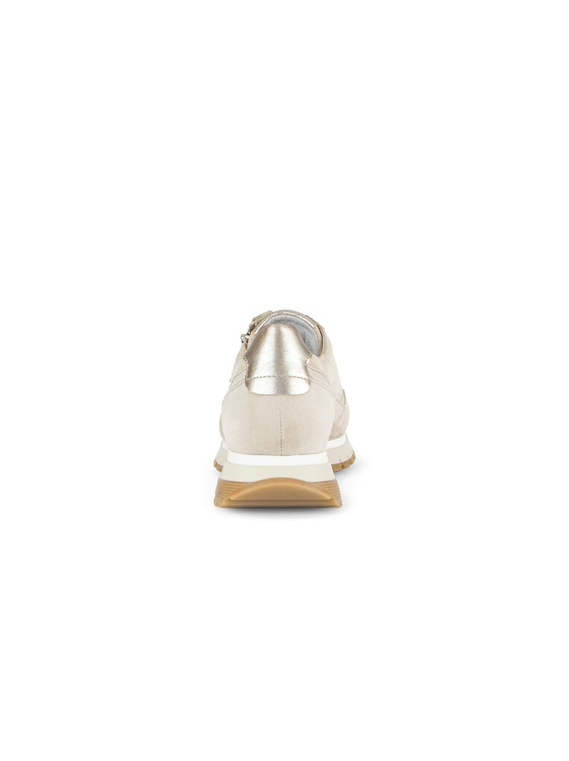 Baskets  en cuir Beige - Kiabi