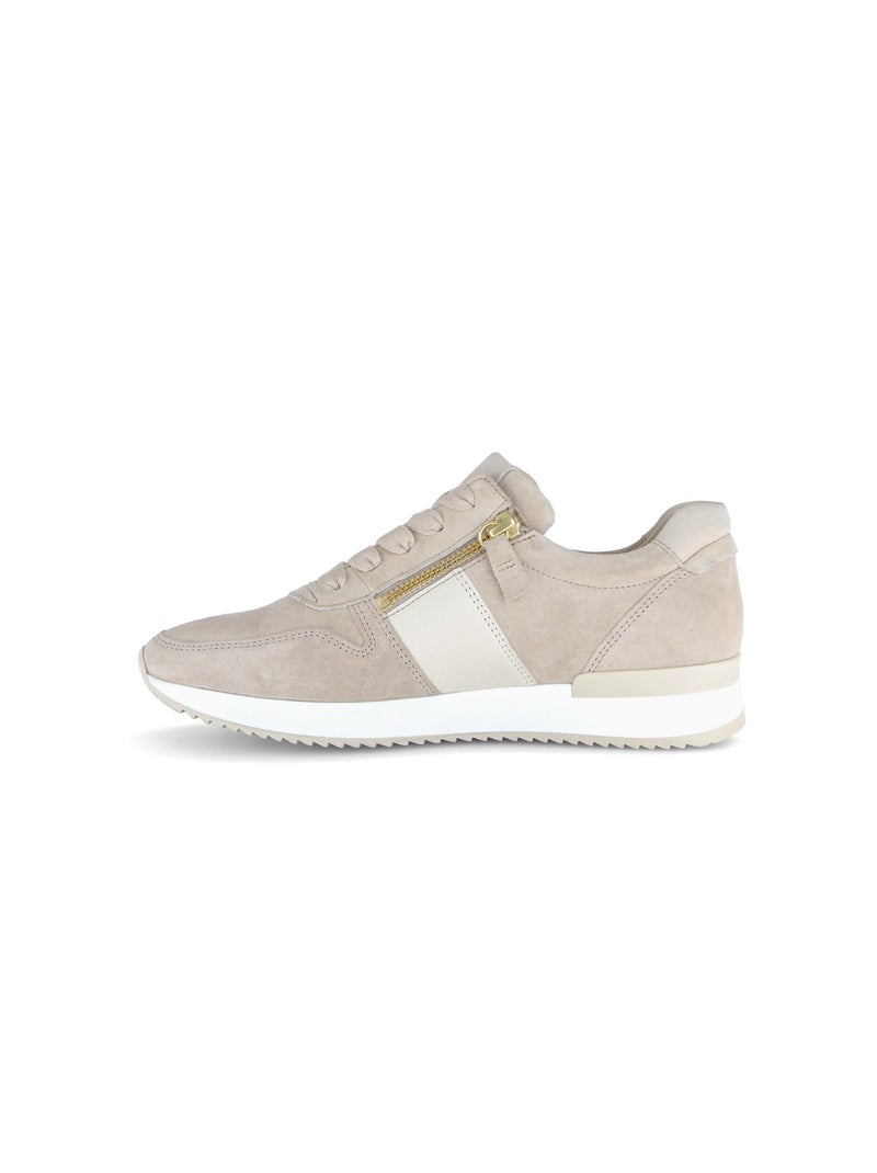 Baskets  en cuir Beige - Kiabi