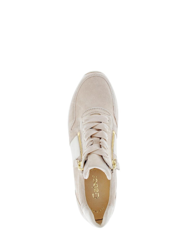Baskets  en cuir Beige - Kiabi